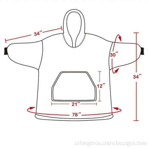warm and cozy tv hoodie blanket sweatshirt